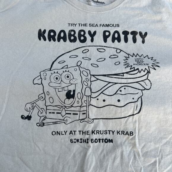 Nickelodeon SpongeBob T SHIRT "Krusty Krab" Krabby Patty Crusty Bikini Bottom Lg - Picture 1 of 9